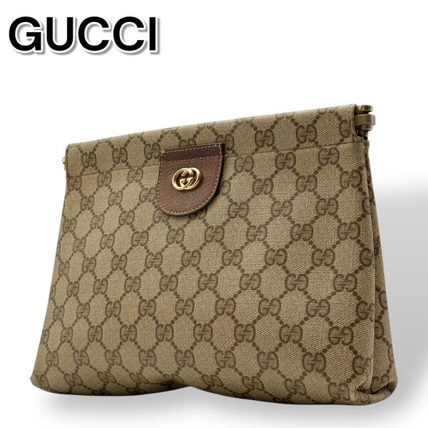 GUCCI グッチ クラッチバッグ セカンドバッグ GGスプリーム インターロッキング PVC ユニセックス 男女兼用