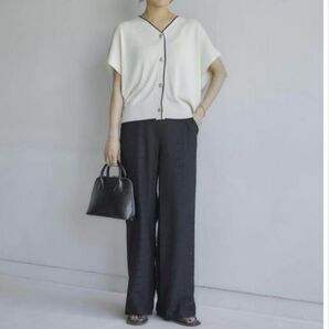 mysa レースストレートパンツ M