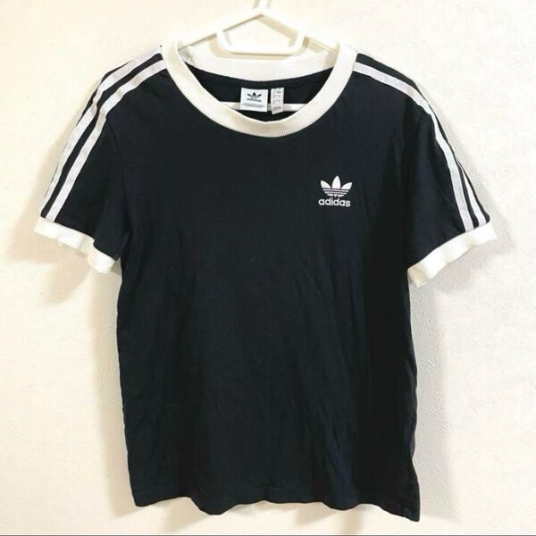 adidas Originals アディダス オリジナルス Tシャツ ライン 半袖 ブラック 黒