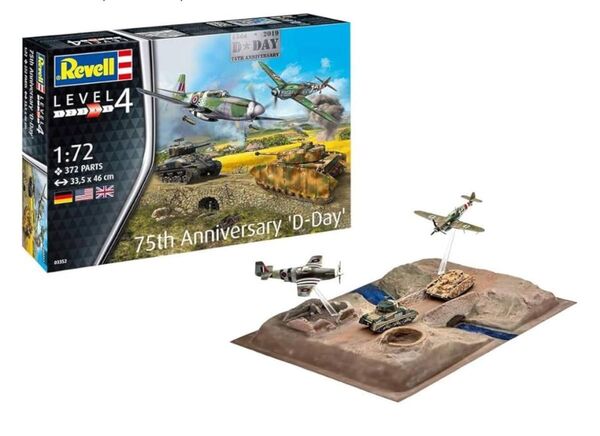 D-DAY 75th アニバーサリーセット プラモデル Revell 4 1/72 ドイツレベル 戦車 戦闘機 ミリタリ