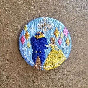 美女と野獣 ディズニー 刺繍缶バッジ