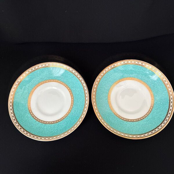 WEDGWOOD ユーランダーパウダーターコイズ ソーサー 2枚セット
