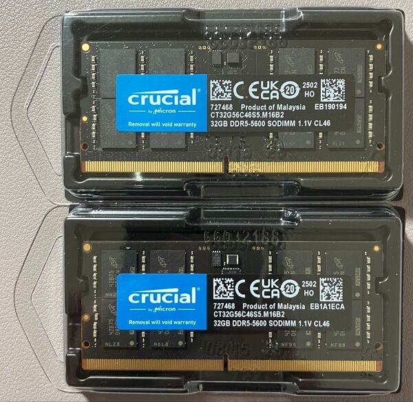 Crucial DDR5-5600 64GB(32GB x2枚)
