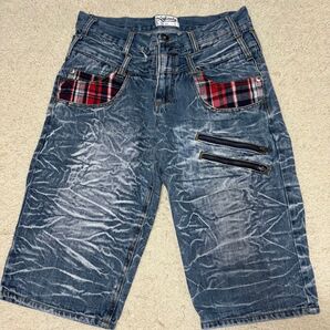 ナイラス Nylaus デニム ショートパンツ デニムパンツ L 82 ダブルウエスト ジーンズ