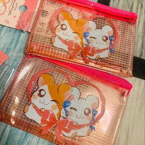 ハム太郎&リボンちゃん メッシュポーチ 2個セット
