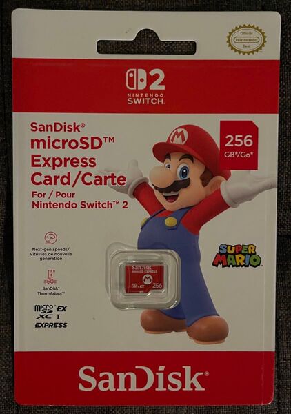 SanDisk microSD Express Card 256GB for Nintendo Switch 2 任天堂ライセンス