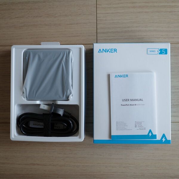 Anker PowerPort Atom III 65W Slim (USB-C USB-A 急速充電器 PD)☆アンカー