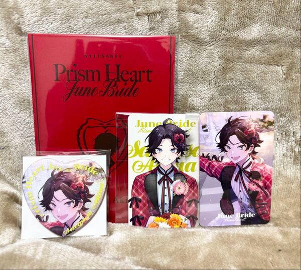 Prism Heart June Bride 三枝明那 にじさんじ 缶バッジ フォト風カード 特典