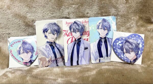 Prism Heart June Bride にじさんじ 小柳ロウ 缶バッジ フォト風カード