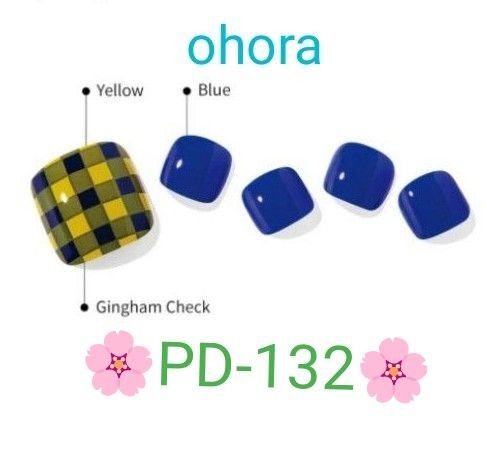 新品未開封【PD-132】 ohora セミキュアジェル ペディキュア ジェルシール 韓国 オホーラ フット ジェルネイルシール