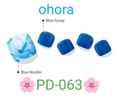新品未開封【PD-063】 ohora セミキュアジェル ペディキュア 浴衣海 足爪 韓国 オホーラ フットジェルネイルシール