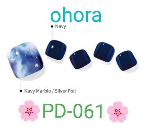 新品未開封【PD-061】 ohora セミキュアジェル ペディキュア ジェルシール 韓国 オホーラ フットジェルネイルシール
