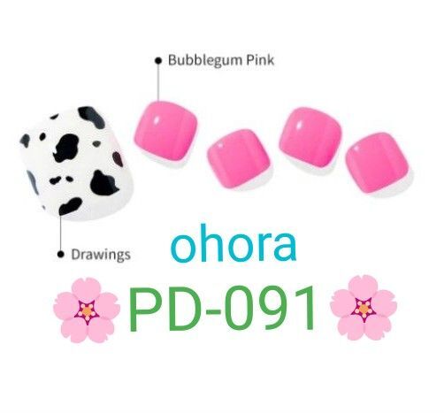 新品未開封【PD-091】 ohora セミキュアジェル ペディキュア ジェルシール 韓国 オホーラ フットジェルネイルシール