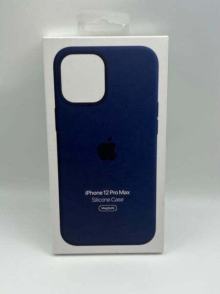 (Q23)純正品iphone 12ProMax 用シリコーンケースNavy