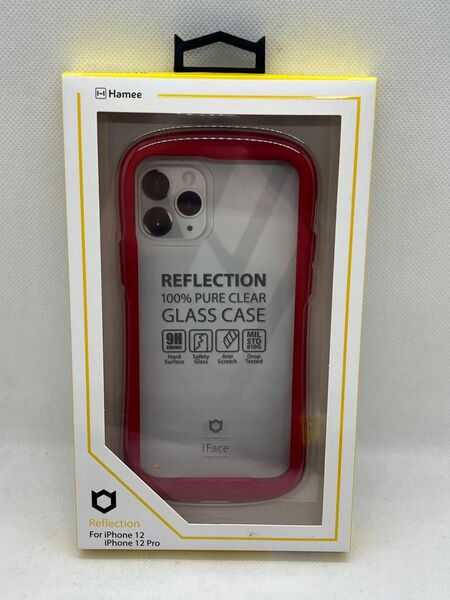 『A004』★正規品★iphone 12/12Pro強化ガラスケス/レッド アイフェイス
