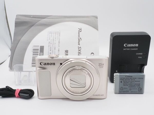 【極上美品】 キャノン Canon PowerShot SX620HS (ホワイト) #0593