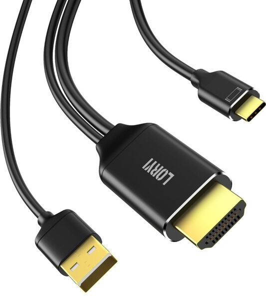 Loryi HDMI to USB-C 変換ケーブル Xreal Air AR 4K@60Hz 2m HDMI to Type-C