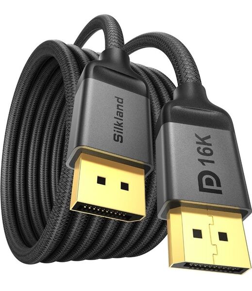 16K DisplayPort ケーブル 2.1規格 5M Silkland ディスプレイポート ケーブルDP 2.1 ケーブル
