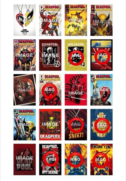 MARVEL デッドプール&ウルヴァリン Happyくじ G賞 ポスター 8点 スパイダーマン ポスター 2点 計10枚セット
