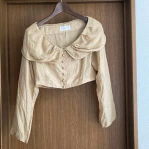 アンテルリネエール ショート丈ボレロ シルクベージュ