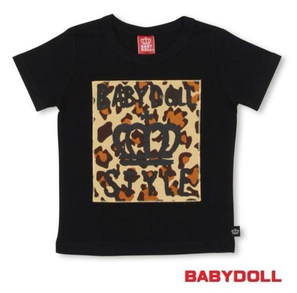 新品未使用【ベビードール】90cm ロゴ王冠半袖Tシャツ