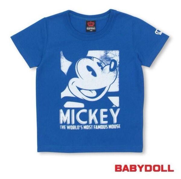 新品未使用【ベビードール】100cm ディズニーミッキー半袖Tシャツ Tシャツ