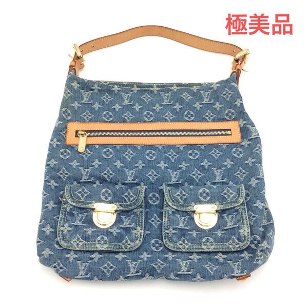 Louis Vuitton ルイヴィトン モノグラムデニム ショルダーバッグ バギーGM M95048 極美品