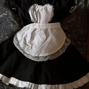 自宅保管未着用大きいサイズ4Lコスプレメイド服、エプロン付き