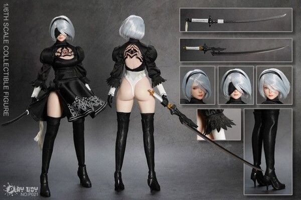 PLAY TOY セクシーロボット 1/6 アクションフィギュア P021 2B シームレス NieR ニーアオートマタ