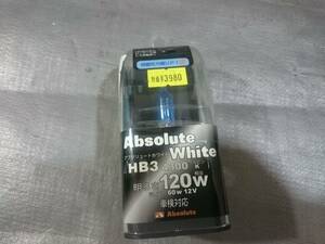 アブソリュート　HB3 60W 4300K　高効率ハロゲンバルブ ホワイト　 HB43HB3 