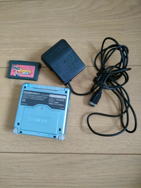 ゲームボーイアドバンスSP パールブルー 本体 充電器 パワプロクンポケット7