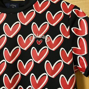 Callaway キャロウェイ ハート柄 半袖トップス ブラック