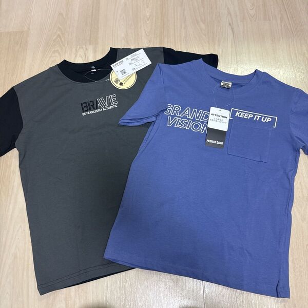 新品男の子半袖Tシャツ2枚セット まとめ売り 綿100%140cm 半袖Tシャツ Tシャツ 半袖
