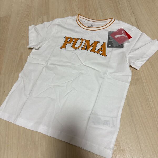 新品PUMAキッズ半袖Tシャツ 白 140cm 男の子女の子 半袖 Tシャツ