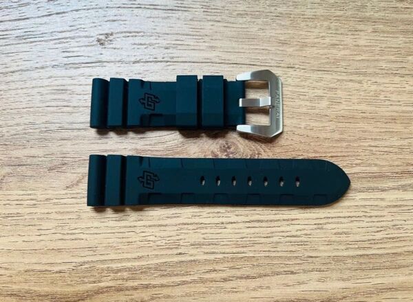 パネライ等 ラバーベルト バックル付き 新品未使用品!即日発送(6時間以内)24-22mm