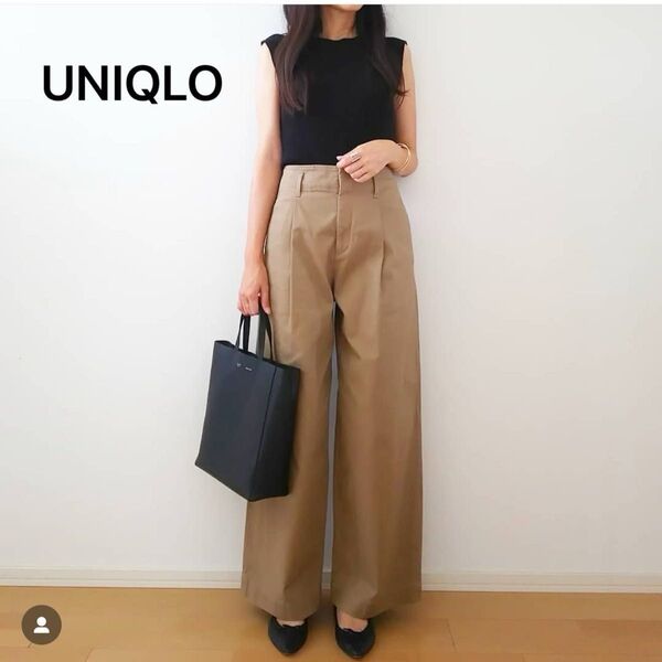UNIQLO ユニクロ ハイウエストチノワイドパンツ