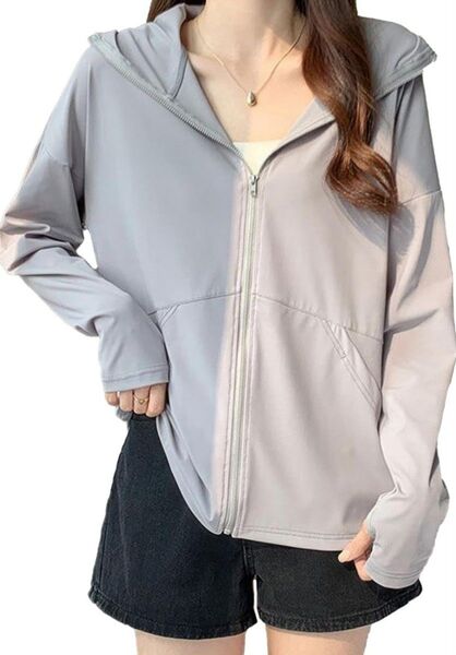 ラッシュガード レディース 夏服 パーカー 水着 UVカット 長袖 涼感 日焼け止め服 日焼け止め UPF50+ 大きいサイズ