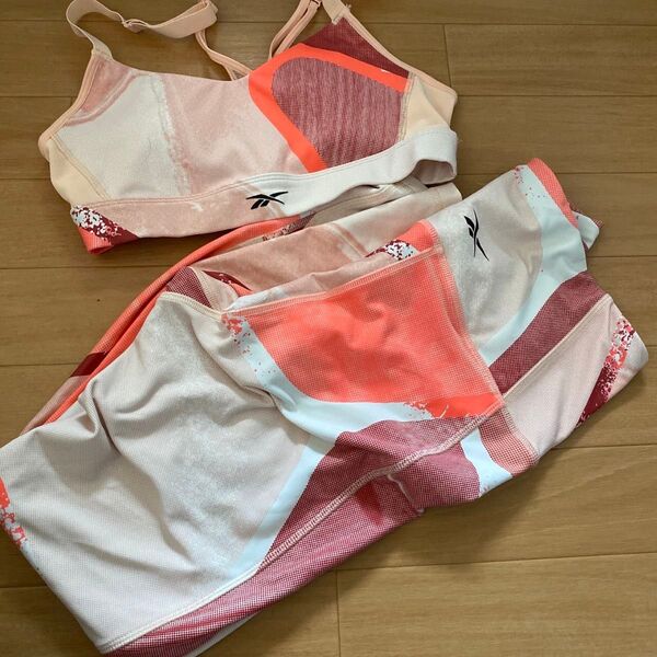 リーボック Reebok L XL レギンス スポブラ トップス セット タイツ スパッツ ジム 筋トレ ヨガ