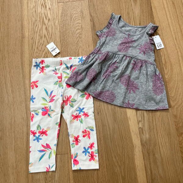【新品 タグ付き】baby GAP トップスとレギンスのセット 80cm