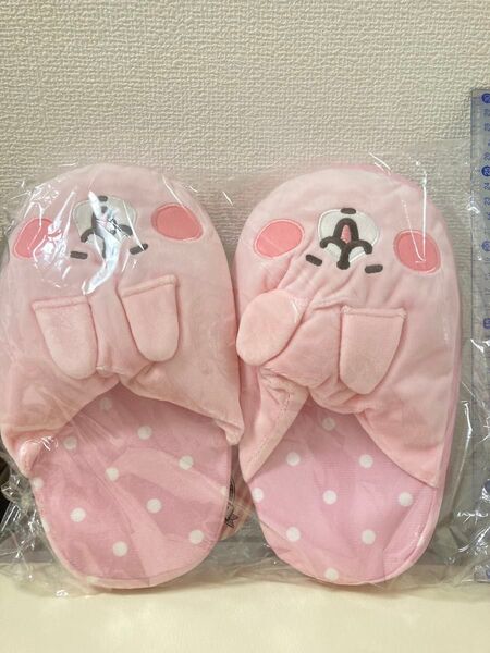 【未使用】 カナヘイグッズ ピスケとうさぎ うさぎ ルームシューズ スリッパ