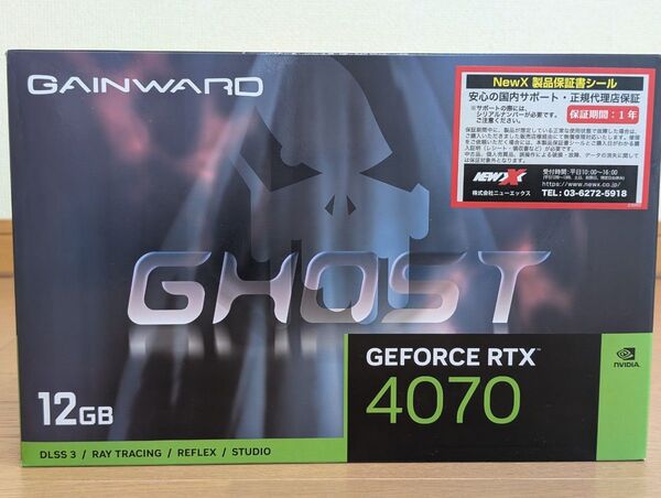Gainward NVIDIA RTX4070 ghost 12gb 動作品