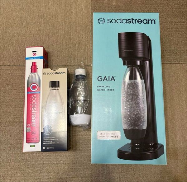【新品未開封】sodastream GAIA ブラック 4点セット ソーダストリーム