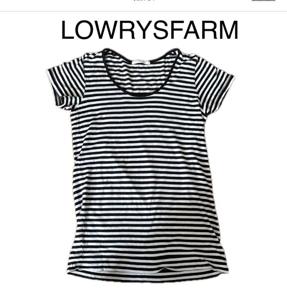 LOWRYS FARM 半袖ストライプTシャツ フィット