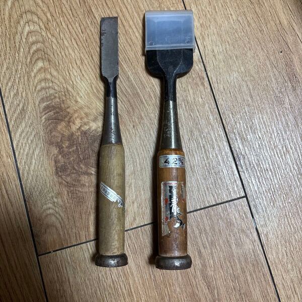 ノミ 2本セット 大工道具 鑿 のみ 古道具 工具 DIY 職人