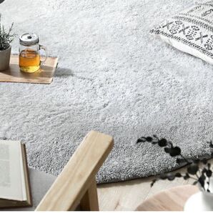 カーペット 洗える 140×140 アイスグレー 新品未使用未開封
