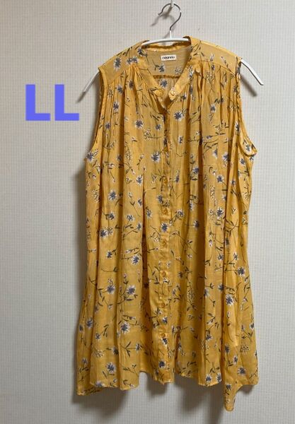 ノースリーブチュニック 大きいサイズ LL ノアンヌ