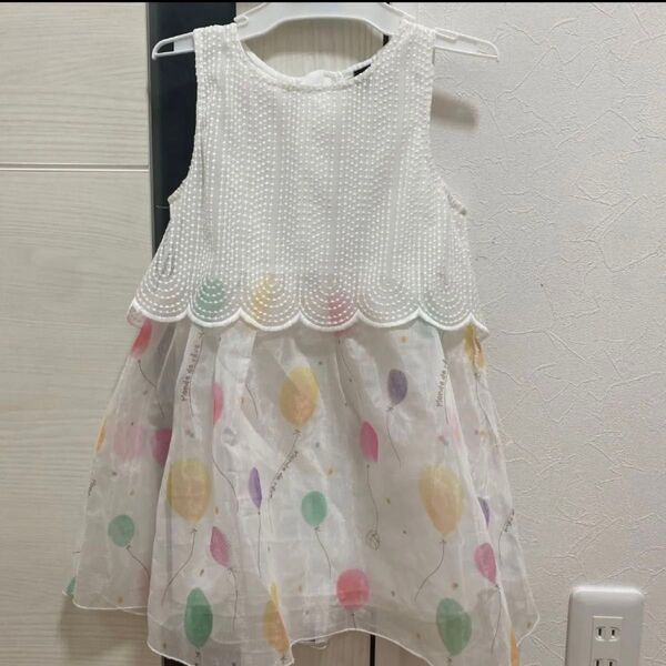 女の子ワンピース ノースリーブワンピース 西松屋 美品 100