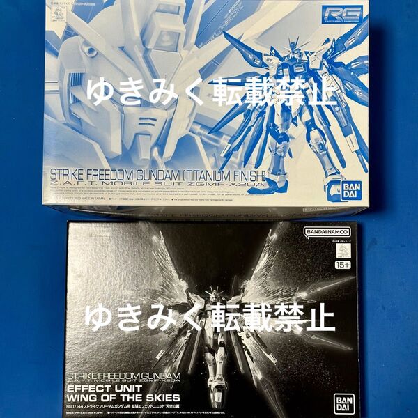 RG ストライクフリーダムガンダム チタニウムフィニッシュ 拡張エフェクトユニット 天空の翼 セット プレミアムバンダイ 未組立