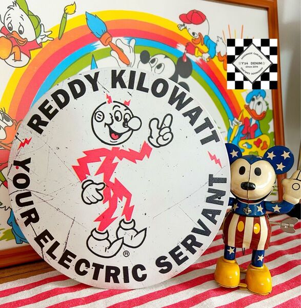 レディキロワット② ブリキ看板 看板 アメリカン雑貨 アメリカンカンパニー 世田谷ベース アメリカンガレージ