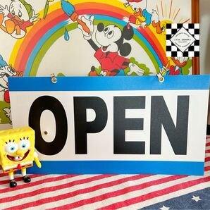 看板① OPEN CLOSE アメリカン雑貨 プレート 店舗用 ドアプレート アメリカンガレージ アメリカンフェンス